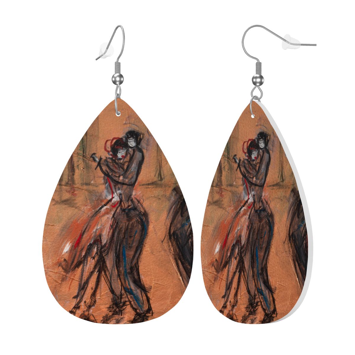 Gold Club — Original Art Earrings by Leeorah