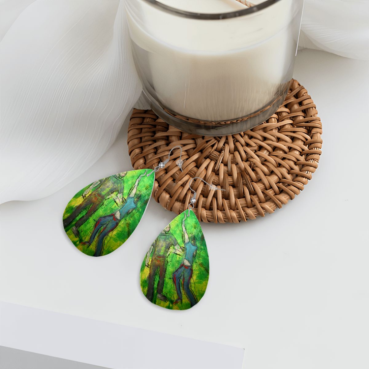 The Daniel — Original Art Earrings by Leeorah