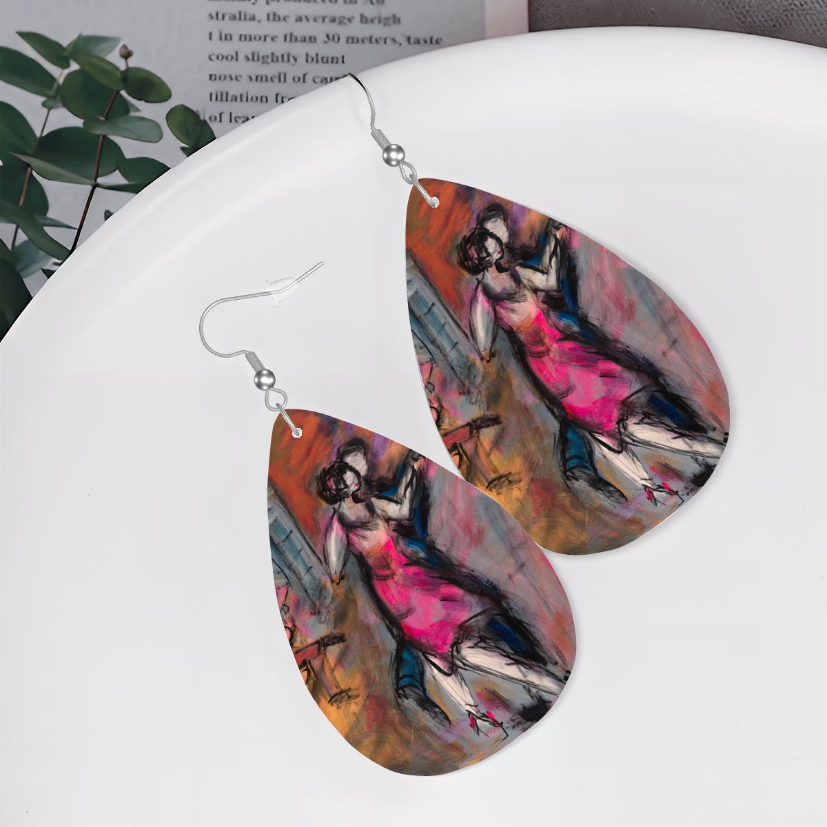 The Parisian — Original Art Earrings by Leeorah