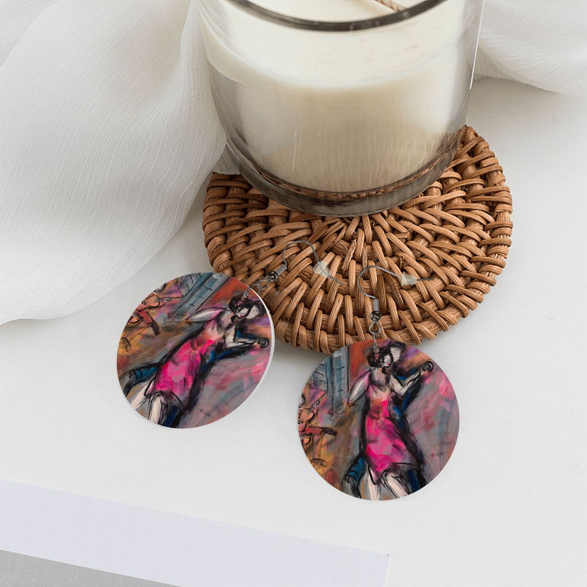 Paris — Original Art Earrings by Leeorah