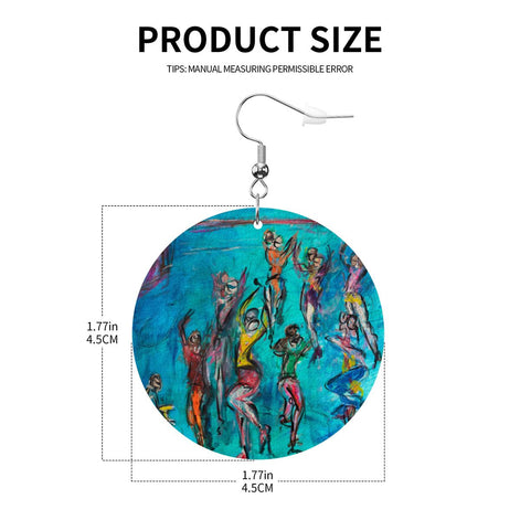 Aqua — Original Art Earrings by Leeorah