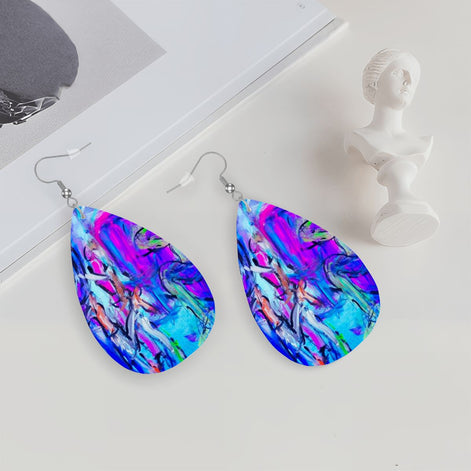 Purple Delight — Original Art Earrings by Leeorah