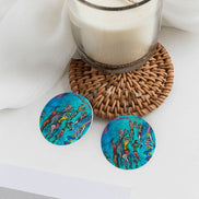 Aqua — Original Art Earrings by Leeorah