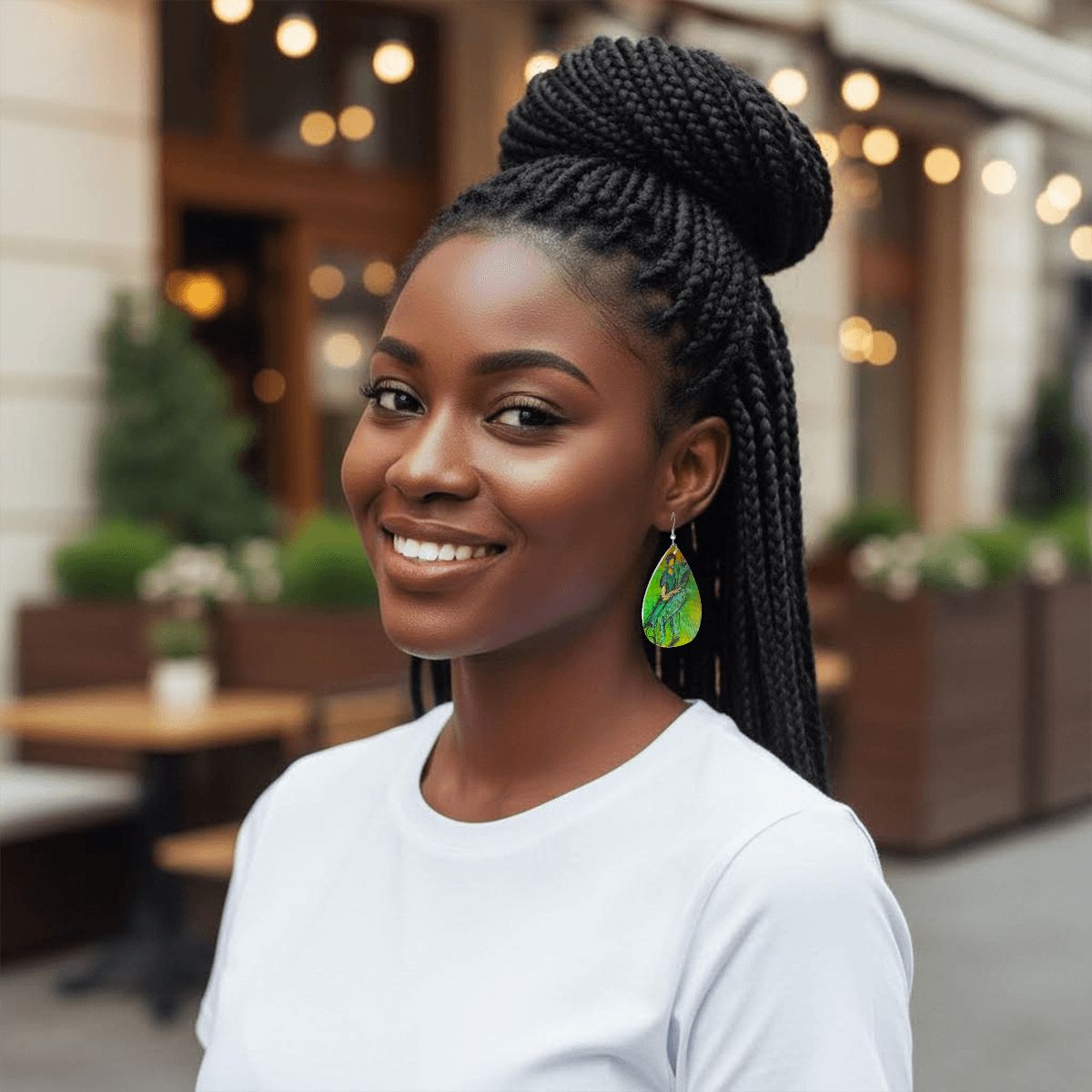The Verde — Original Art Earrings by Leeorah