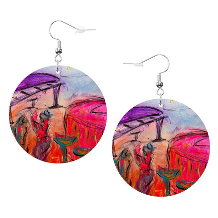 The Piano — Original Art Earrings by Leeorah