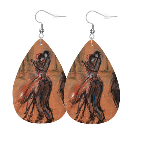 Gold Club — Original Art Earrings by Leeorah