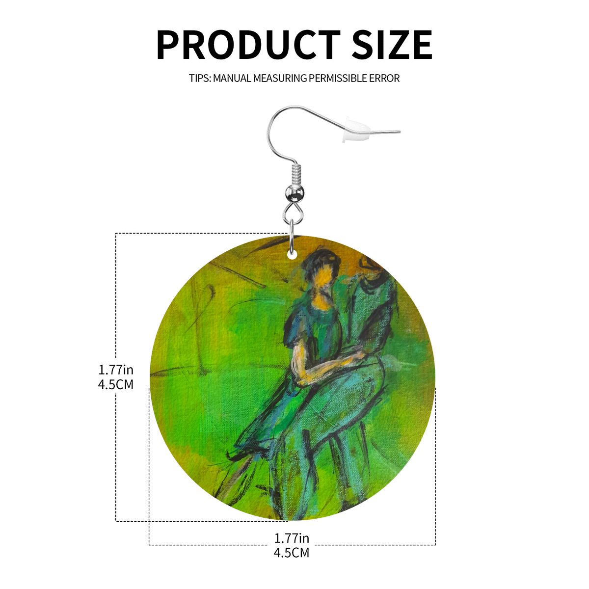 Verde — Original Art Earrings by Leeorah