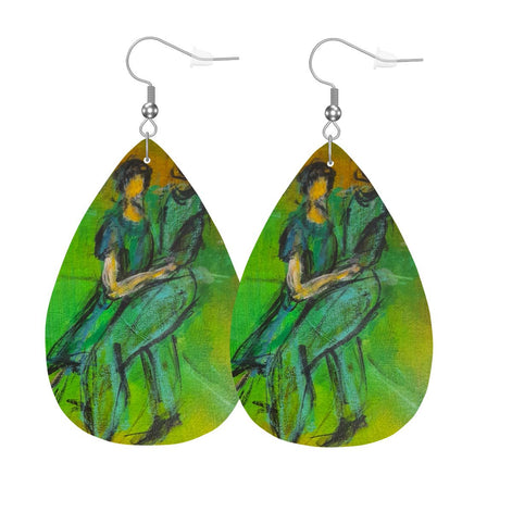 The Verde — Original Art Earrings by Leeorah