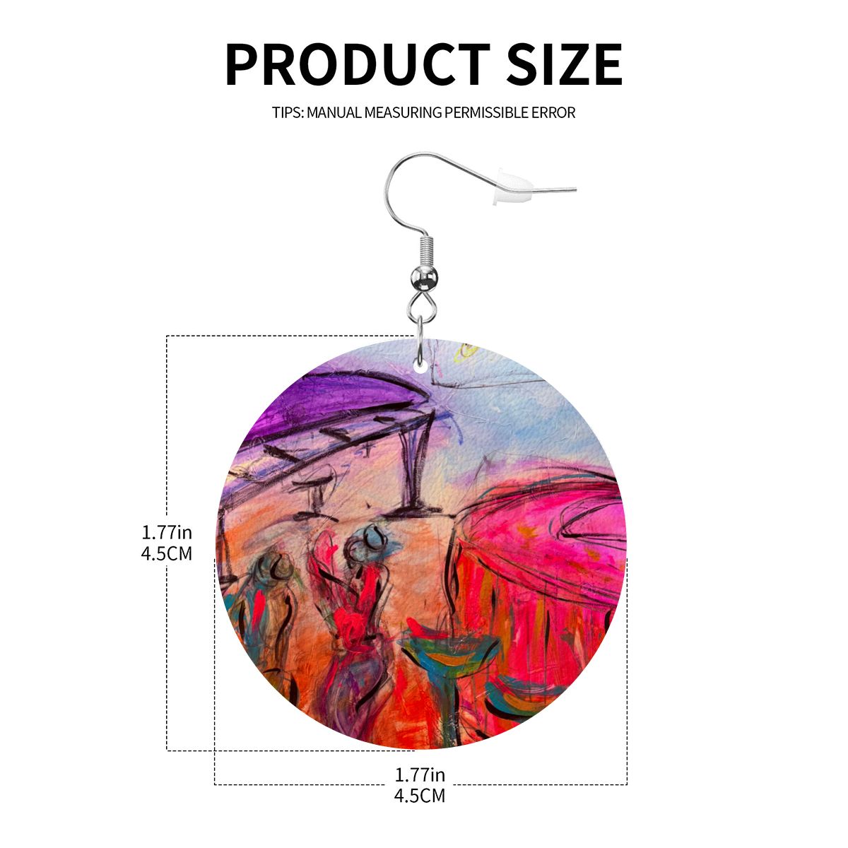 The Piano — Original Art Earrings by Leeorah