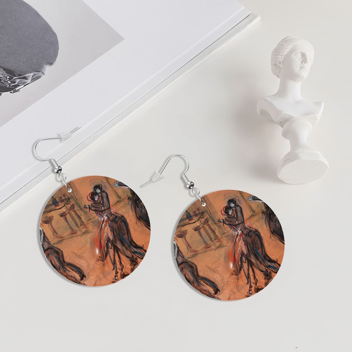 Golden — Original Art Earrings by Leeorah